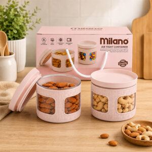 Milano Premium Air Tight Storage Containers - 500ml (Set of 2)